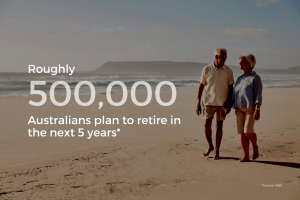 Roughly half a million Australians plan to retire in the next 5 years